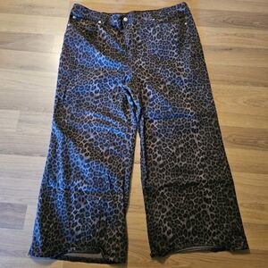 Torrid Brown Leopard Print High-Rise Wide Leg Pants